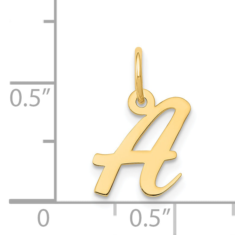 14k Small Script Letter A Initial Charm