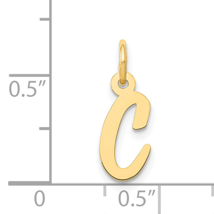 14k Small Script Letter C Initial Charm
