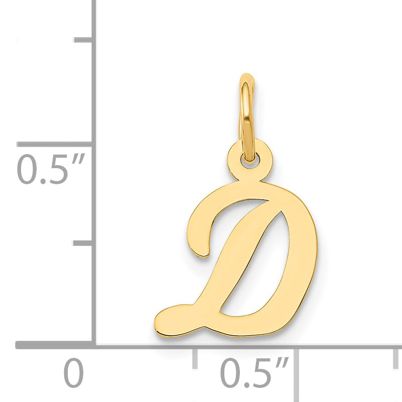 14k Small Script Letter D Initial Charm