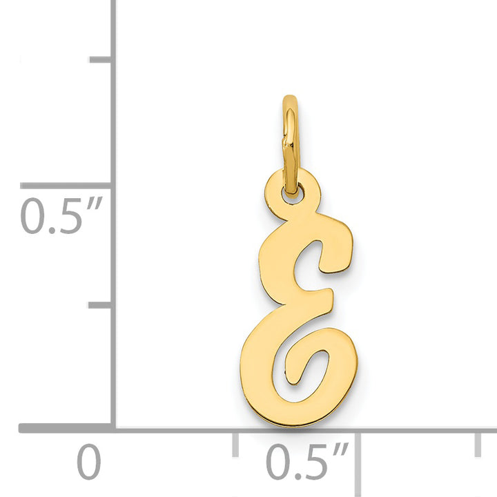 14k Small Script Letter E Initial Charm