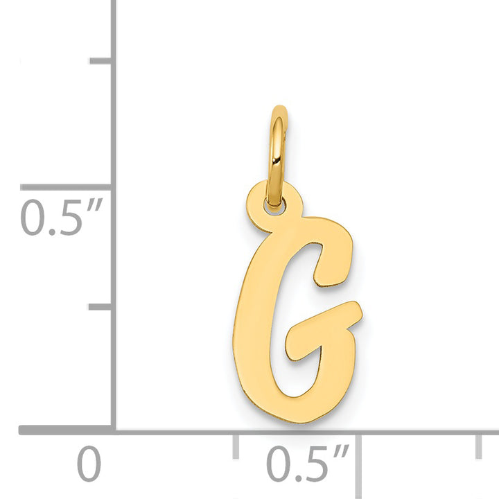 14k Small Script Letter G Initial Charm