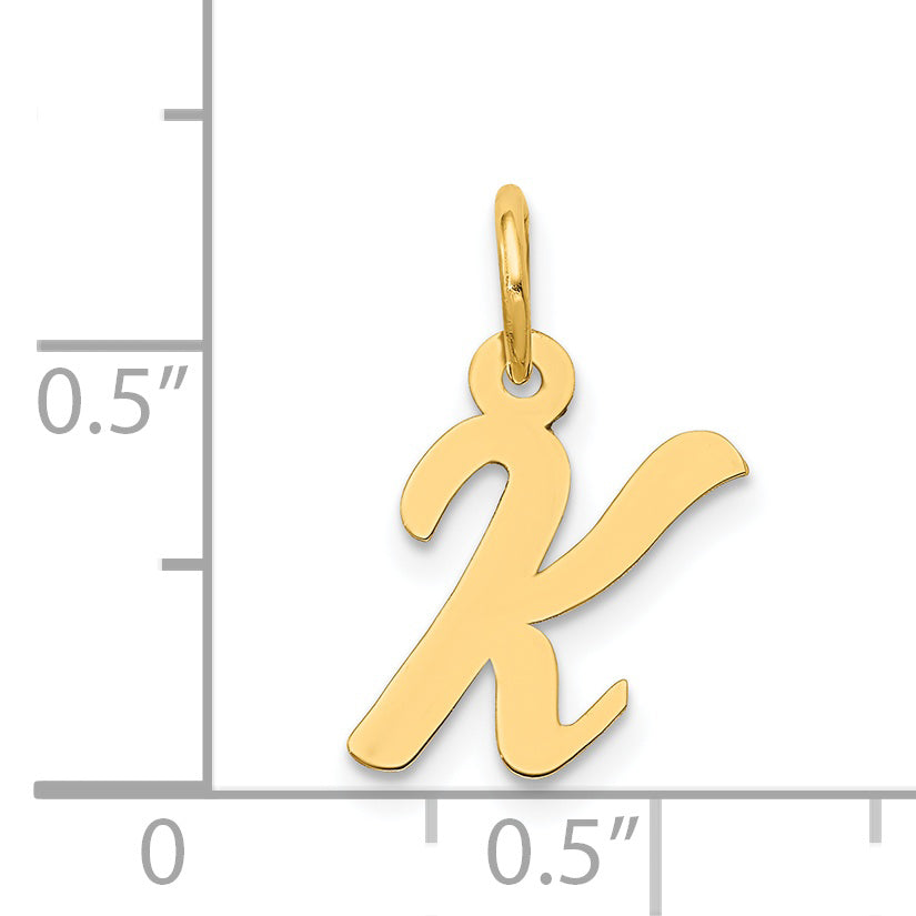 14k Small Script Letter K Initial Charm
