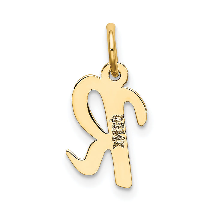 14k Small Script Letter R Initial Charm
