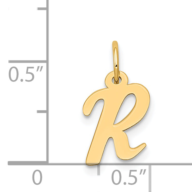 14k Small Script Letter R Initial Charm