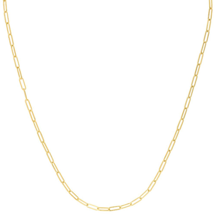 10K Gold 2.5mm Paperclip Chain