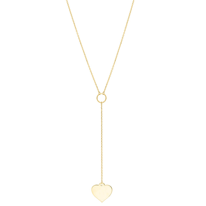 10K Lariat Heart Necklace
