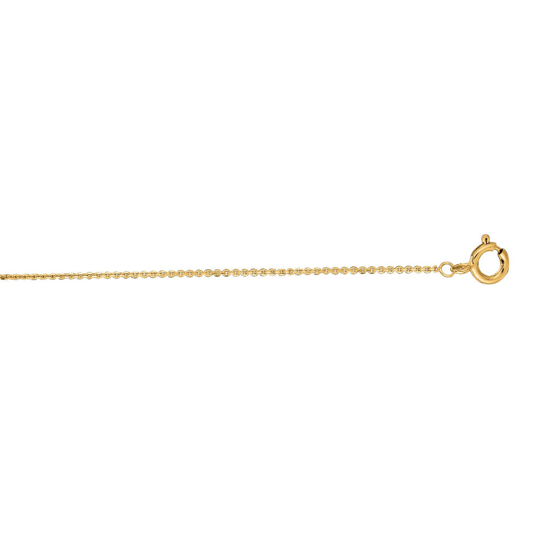 10K Gold 0.68mm Diamond Cut Cable Chain