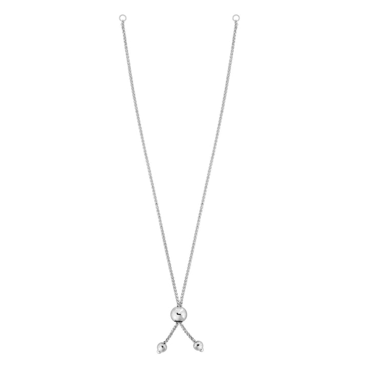 10K Gold Round Wheat Chain with Ball Slide Friendship Bracelet